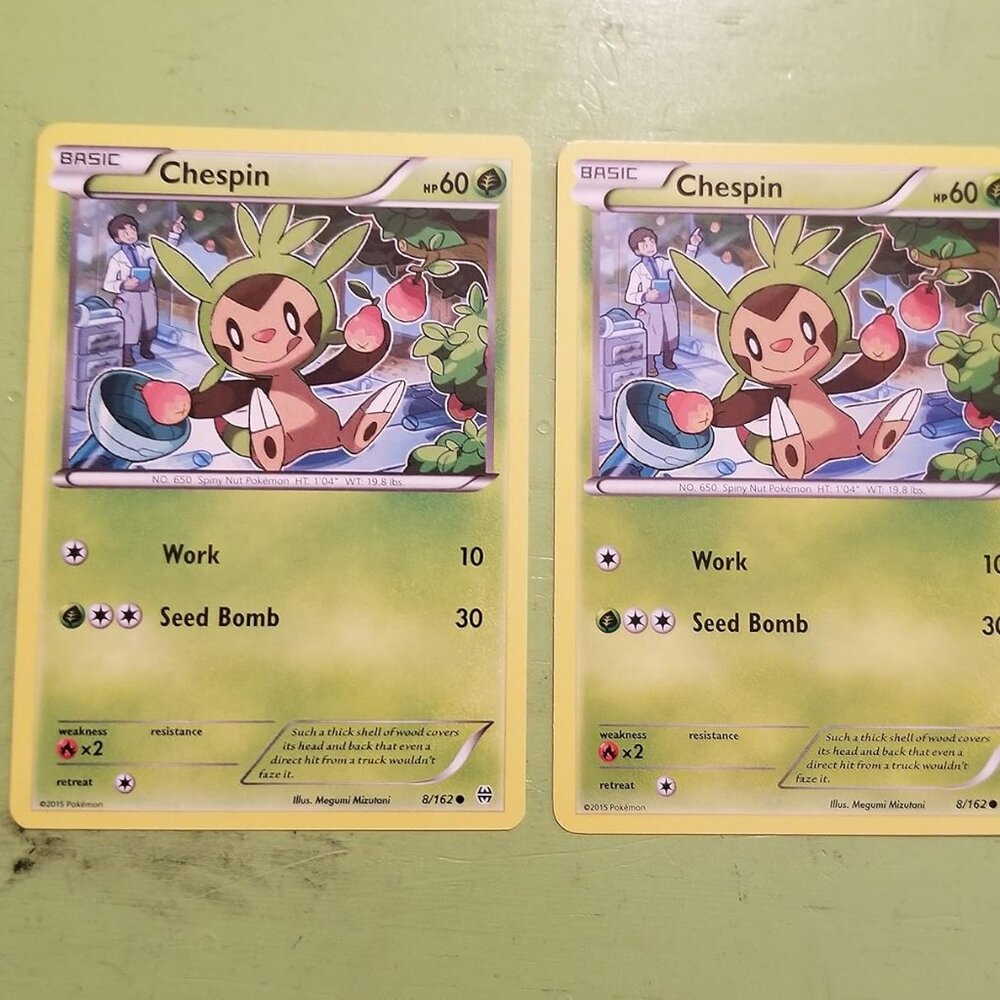 Pokemon® Card Lot 002 Cards CHESPIN Pokemon X & Y BREAKthrough (8/162)